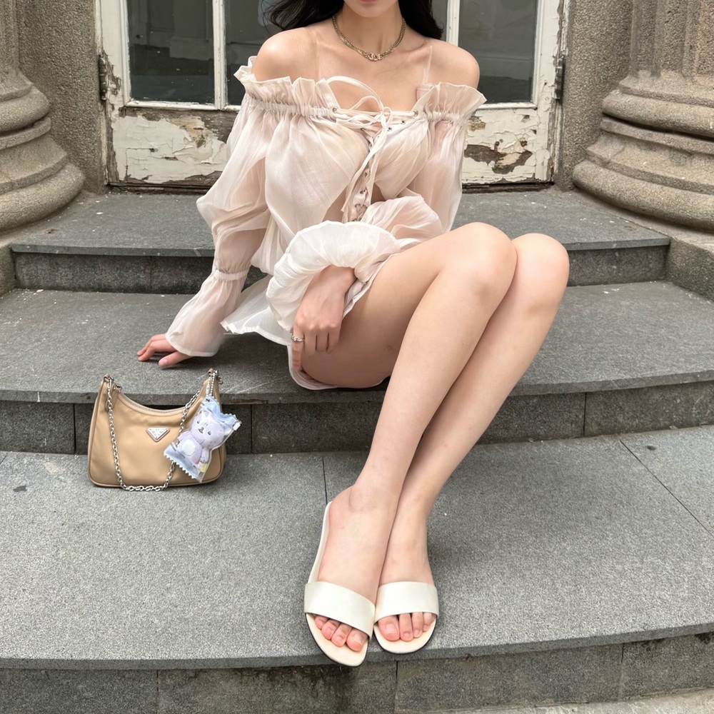 Cream Off-Shoulder Blouse